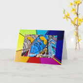 レインボープライドカヤック誕生日5" x 7"誕生日カード カード (黄色い花)