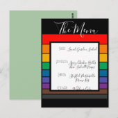 レインボープライドカラーブロックストライプメニュー ポストカード (正面/裏面)