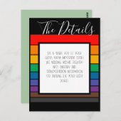 レインボープライドカラーブロックストライプ詳細 ポストカード (正面/裏面)