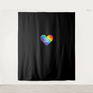 レインボープライドゲイクリスチャンLGBTQ+イエズス愛T-S タペストリー