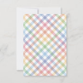 レインボープライドシンプルでカラフルな可愛い赤ちゃんシャワー サンキューカード (裏面)