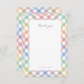 レインボープライドシンプルでカラフルな可愛い赤ちゃんシャワー サンキューカード (正面/裏面)