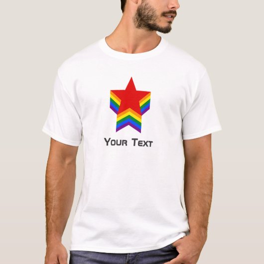 レインボープライドスターTシャツ Tシャツ (正面)