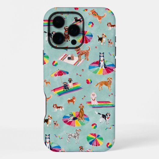 レインボープライドドッグビーチ iPhoneケース (裏面)