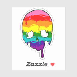 レインボープライドドリッピングスカル シール