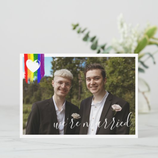 レインボープライドハートゲイ結婚発表 案内状 (スタンド正面)