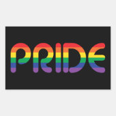 レインボープライドバルーンレター 長方形シール (正面)