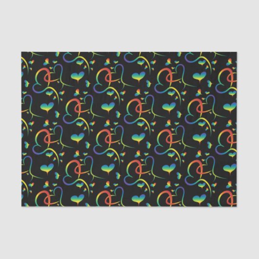 レインボープライドバレンタインティッシュペーパー 薄葉紙 (正面)