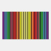 レインボープライドバーコード 長方形シール (正面)