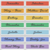 レインボープライドフカスタムラグのゲストリスト名 シール (正面)