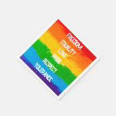 レインボープライドフラッグパーティーナプキン – LGBTQ+ デコレーション スタンダードカクテルナプキン (角)