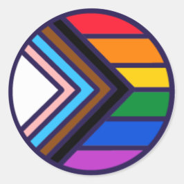レインボープライドフラッグ LGBTQ+ ラウンドシール