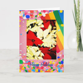 レインボープライドホリデー5" x 7"折り畳みホリデーカード カード