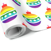 レインボープライドボーブルボールパターンLGBTQクリスマス ラッピングペーパー (ロールコーナー)