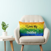 レインボープライドモザイクフラグ装飾用クッション ランバークッション (椅子)