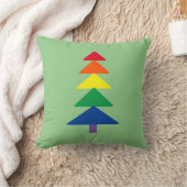 レインボープライドモダンクリスマスツリー装飾用クッション クッション (ブランケット)