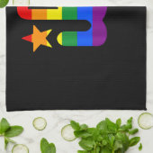 レインボープライドラブイルフィラデルフィアゲイプリ キッチンタオル (折り畳み)