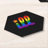 レインボープライドラブイルフィラデルフィアゲイプリ ペーパーコースター (アングル)