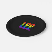 レインボープライドラブイルフィラデルフィアゲイプリ ペーパープレート (アングル)