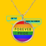 レインボープライドラブ ゴールドプレートネックレス<br><div class="desc">この美しい怠け者はLGBTQIA 虹の旗のイメージで飾られ、あなたのプライドを思い出させるために自分の個人的なメッセージを置くことができる。プライドパレードなどのお祝いに最適!</div>
