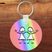レインボープライドレズビアンブライド キーホルダー (正面)