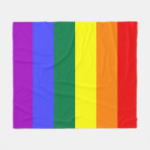 レインボープライド国旗 フリースブランケット (正面(横))