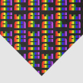 レインボープライド文字アートオンカスタムブラックカラー 薄葉紙 (詳細)