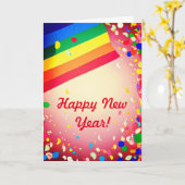 レインボープライド新年5インチx 7インチ年賀状 カード (黄色い花)