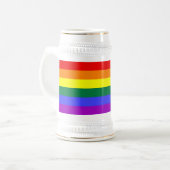 レインボープライド旗 ビールジョッキ (正面左)