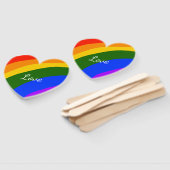 レインボープライド月の愛を追加ネーム文字アート ハンドファン (組立なし)