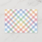 レインボープライド簡単なかわいい本の赤ちゃんシャワー エンクロージャーカード (裏面)