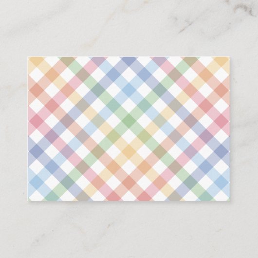 レインボープライド簡単なかわいい本の赤ちゃんシャワー エンクロージャーカード (裏面)