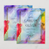 レインボープライド結婚式招待状インクリードG (正面/裏面)