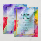 レインボープライド結婚式招待状インクリードG (正面/裏面)