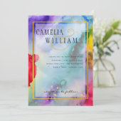 レインボープライド結婚式招待状インクリードG 招待状 (スタンド正面)