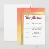 レインボープライド金ゴールドフレ結婚ームのメニュー ポストカード (正面/裏面)