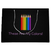 レインボープライド鉛筆 ラージペーパーバッグ (正面)