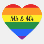 レインボープライド ハートシール (正面)