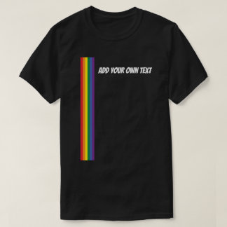 レインボープライド パーソナライズド テキスト テンプレート Tシャツ