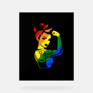 レインボープライドLGBT Tシャツ アクリルサイン