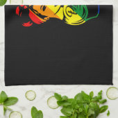 レインボープライドLGBT Tシャツ キッチンタオル (折り畳み)