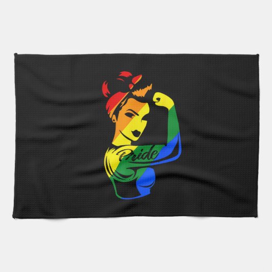 レインボープライドLGBT Tシャツ キッチンタオル (横)
