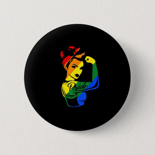 レインボープライドLGBT Tシャツ 缶バッジ (正面)