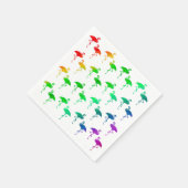 レインボープライドLGBTQフラミンゴスパターン スタンダードカクテルナプキン (角)