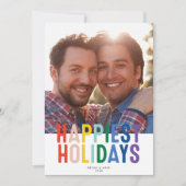 レインボープライドLGBTQ最も幸せなホリデー | フォトカード シーズンカード (正面)