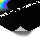 レインボープライドLGBTQ - Love Is A Human Right ポスター (角)