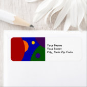 レインボープラネッツ差出人住所ラベル ラベル (インサイチュ)