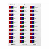 レインボープラネッツ差出人住所ラベル ラベル (フルシート)