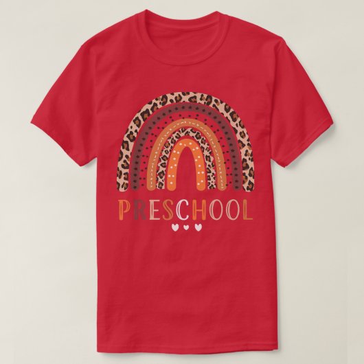 レインボープリスクール新学期先生初日 Tシャツ (デザイン正面)