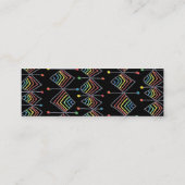 レインボープリズムダイヤモンドクリエイティブ幾何学的ブラック スキニー名刺 (裏面)